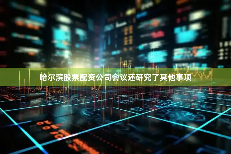 哈尔滨股票配资公司会议还研究了其他事项